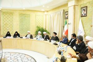 نشست رییس دفتر رییس جمهور با مسئولان نهادهای حوزوی در جامعه الزهرا (3)